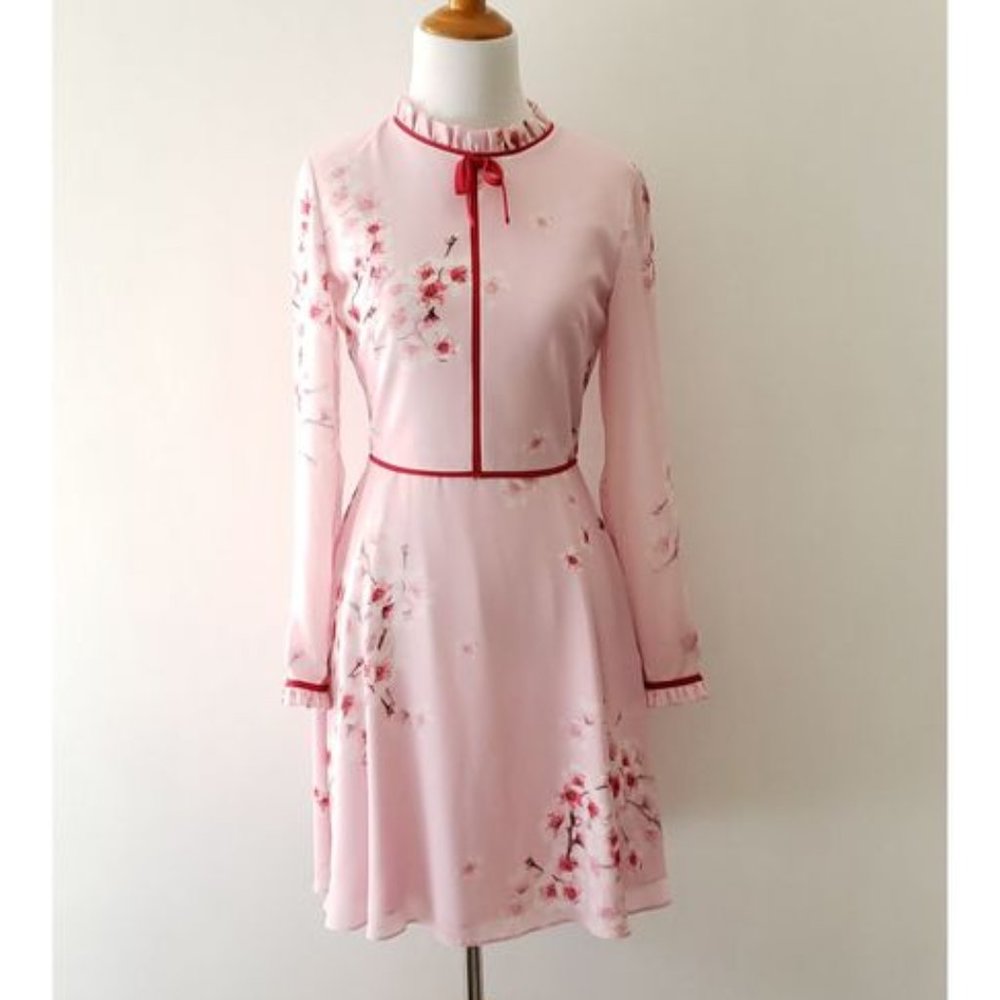 Ted Baker Heydii Peach Blossom Dress -Size 2(US 6)
